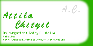 attila chityil business card